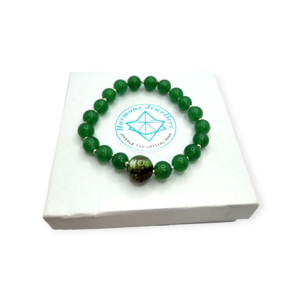 Jade Green Agate bracelet 8 mm